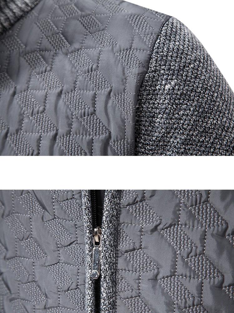 Jack | Quilted Jacquard Zip Up Jumper