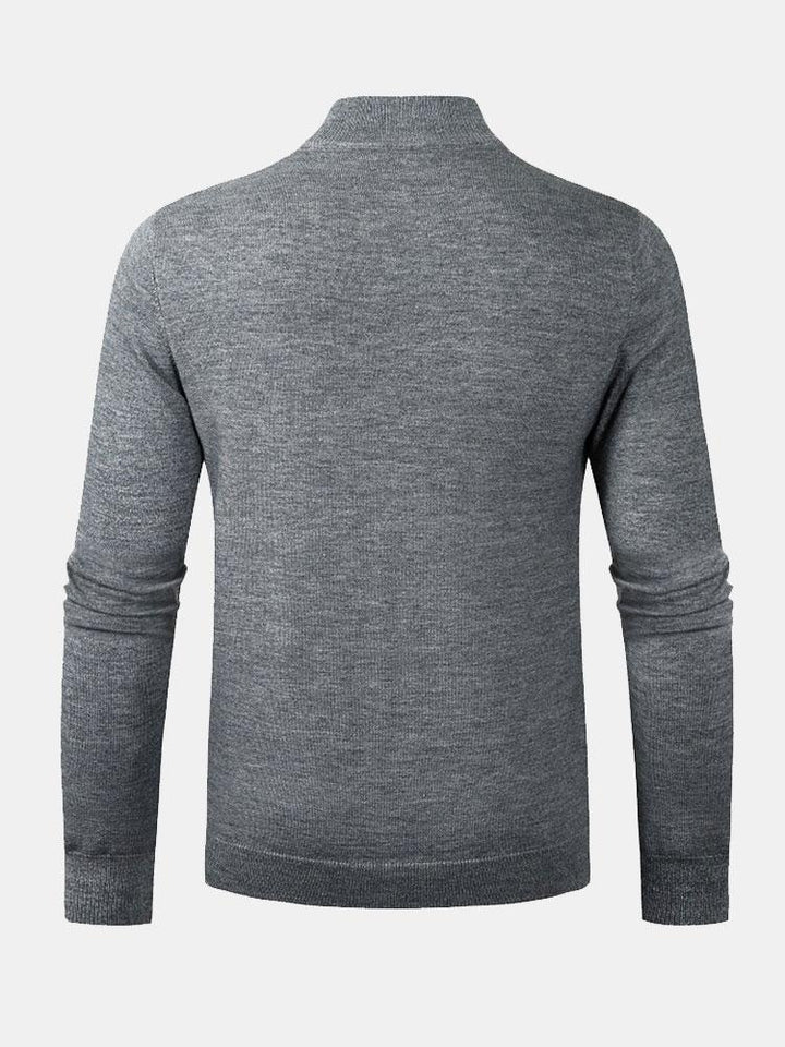 Henry | Diamond Mock Neck Quarter Zip Jumper