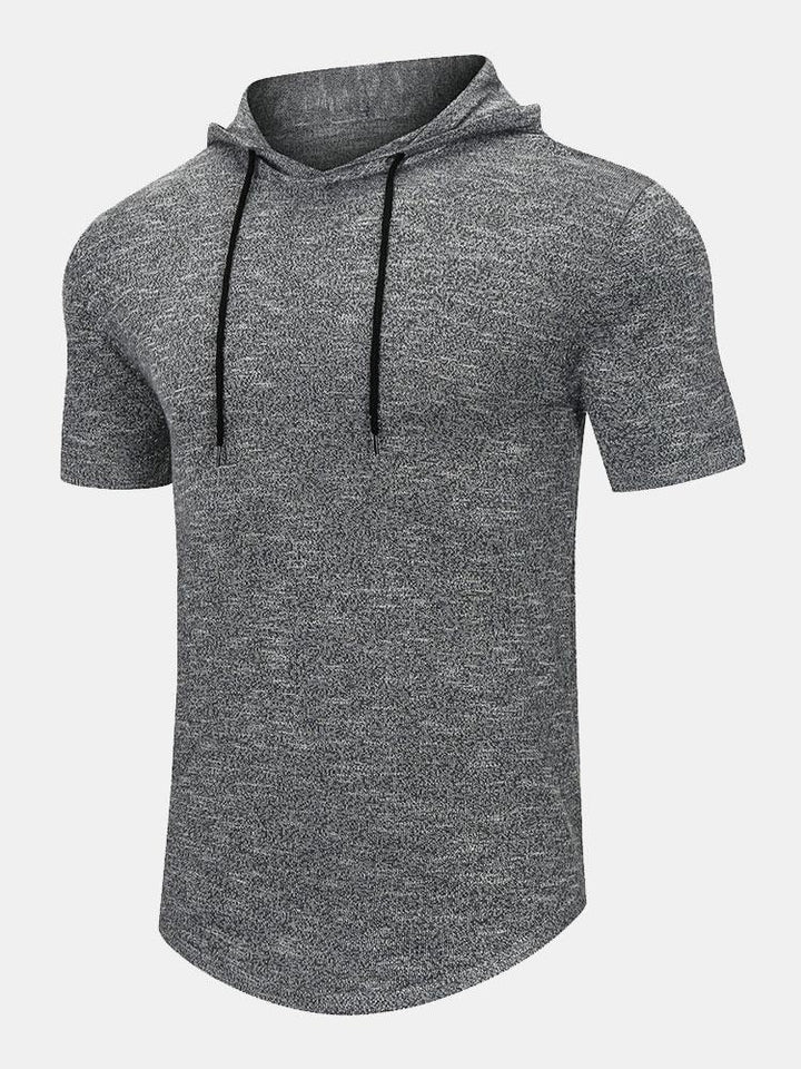 Theodore | Slim Fit Knit Hooded T-Shirt