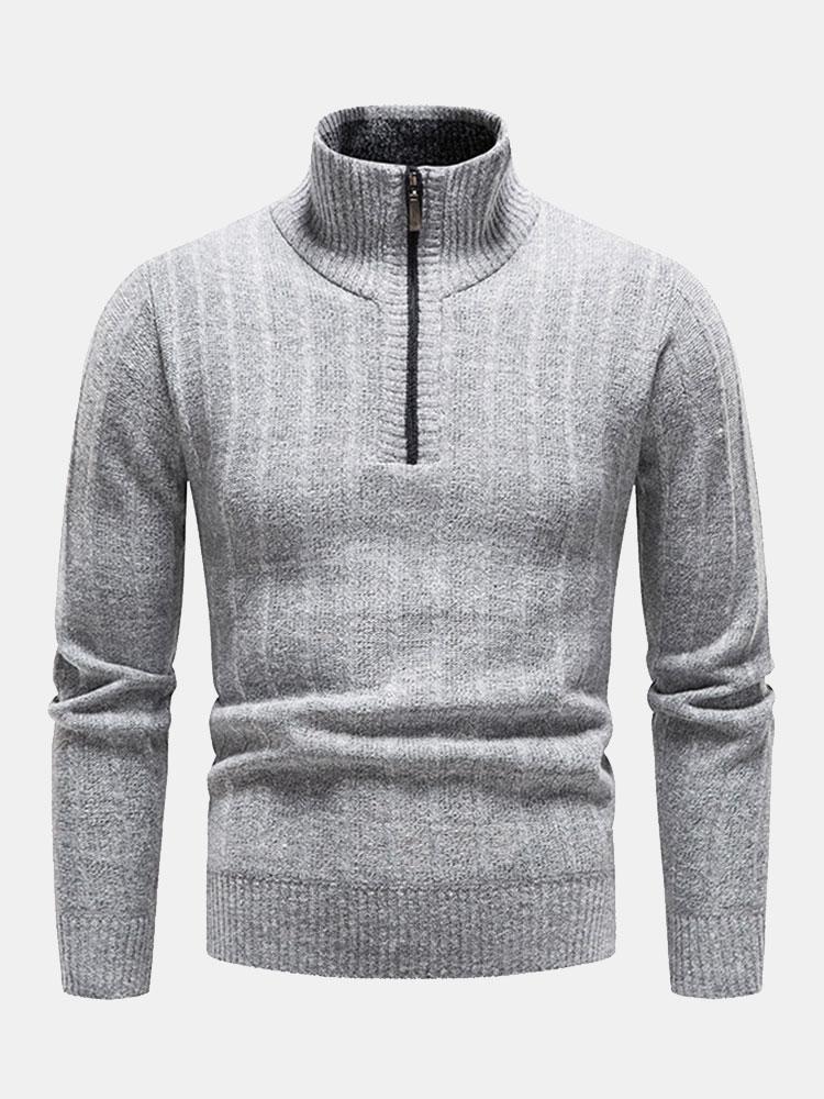 Alan | Textured Quarter Zip Jumper