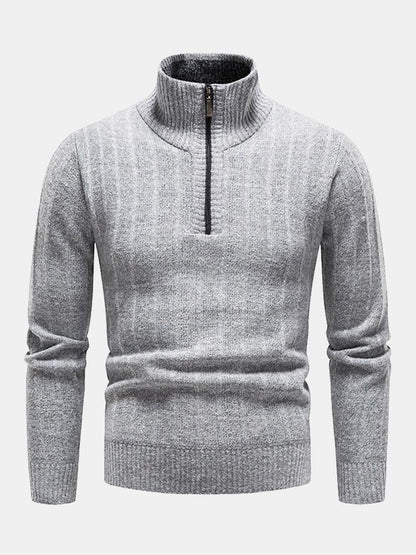 Alan | Textured Quarter Zip Jumper