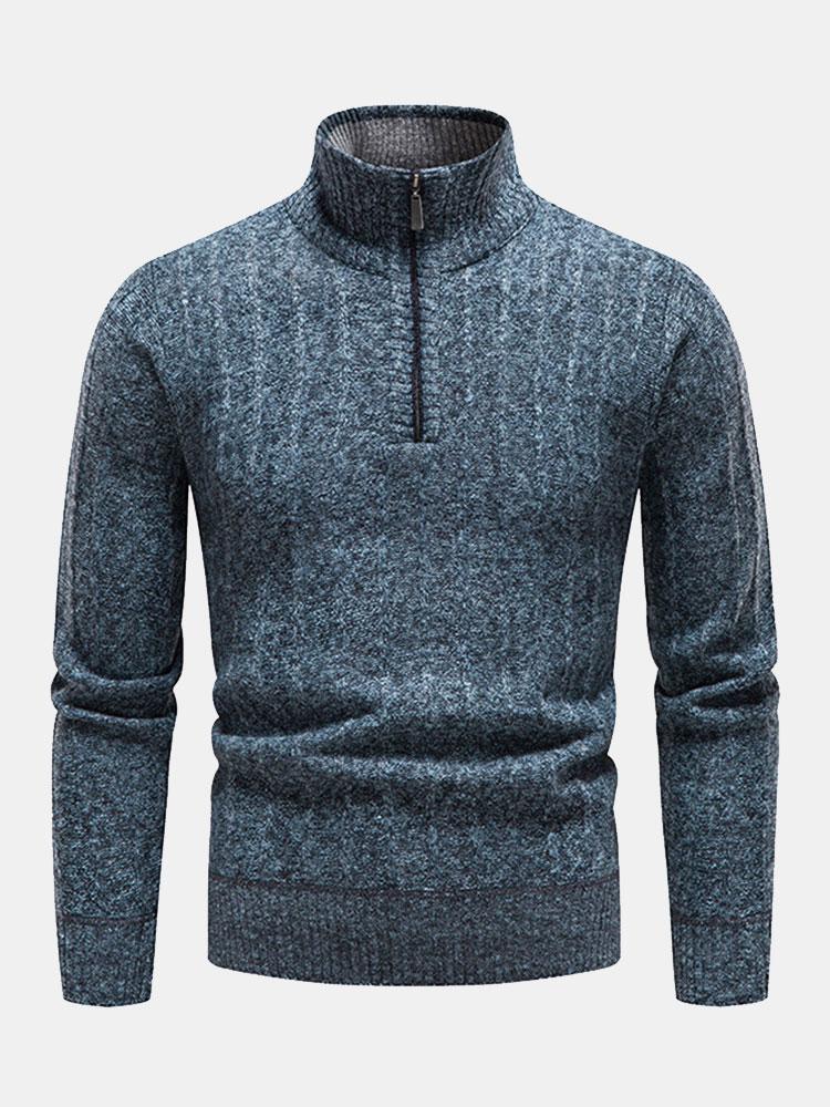 Alan | Textured Quarter Zip Jumper