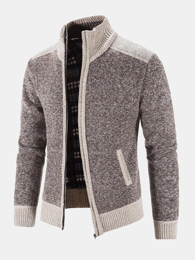 The Alexander Fairfax Contrast Zip-Up Sweater