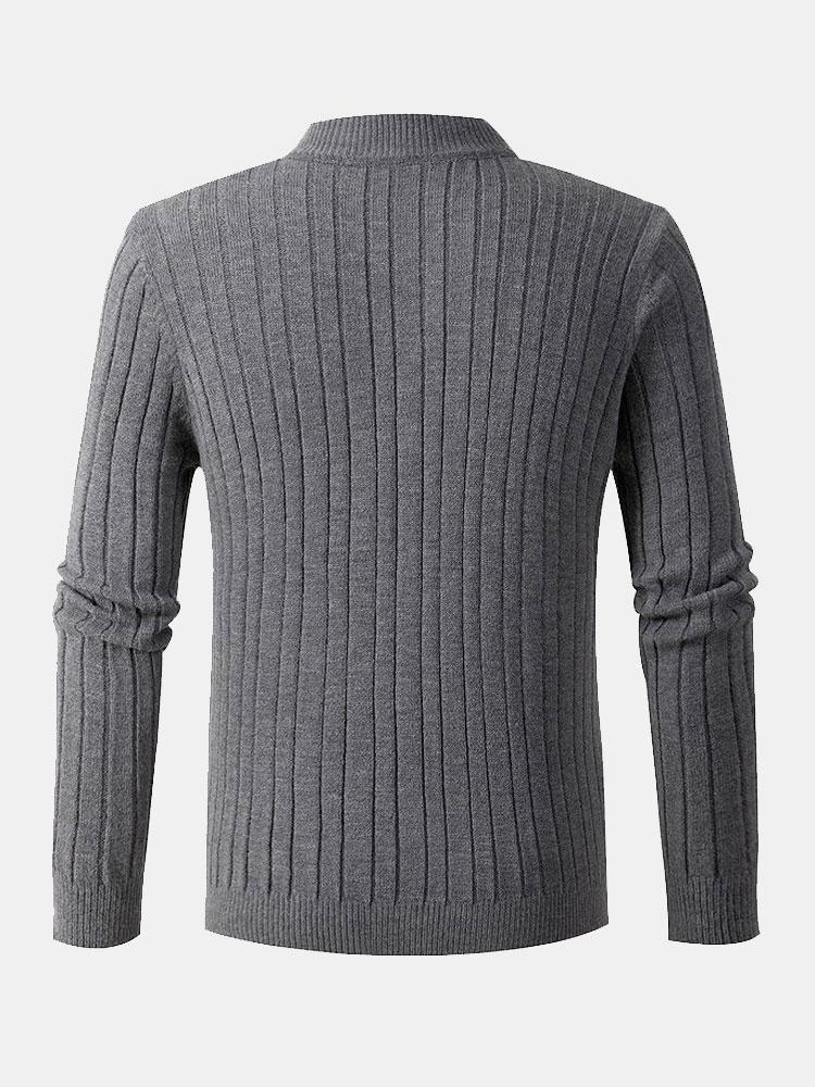 Harrison | Braided Mock Neck Quarter Zip Jumper