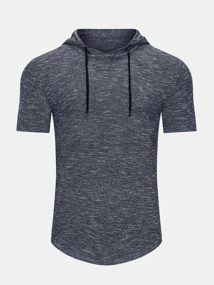 Theodore | Slim Fit Knit Hooded T-Shirt