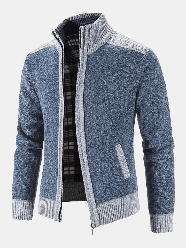 The Alexander Fairfax Contrast Zip-Up Sweater