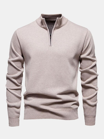 Edward | Relax Fit Zip Up Neck Sweater