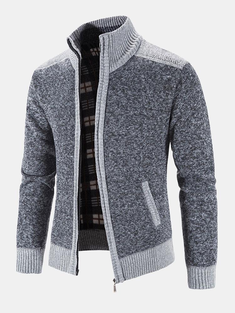 The Alexander Fairfax Contrast Zip-Up Sweater