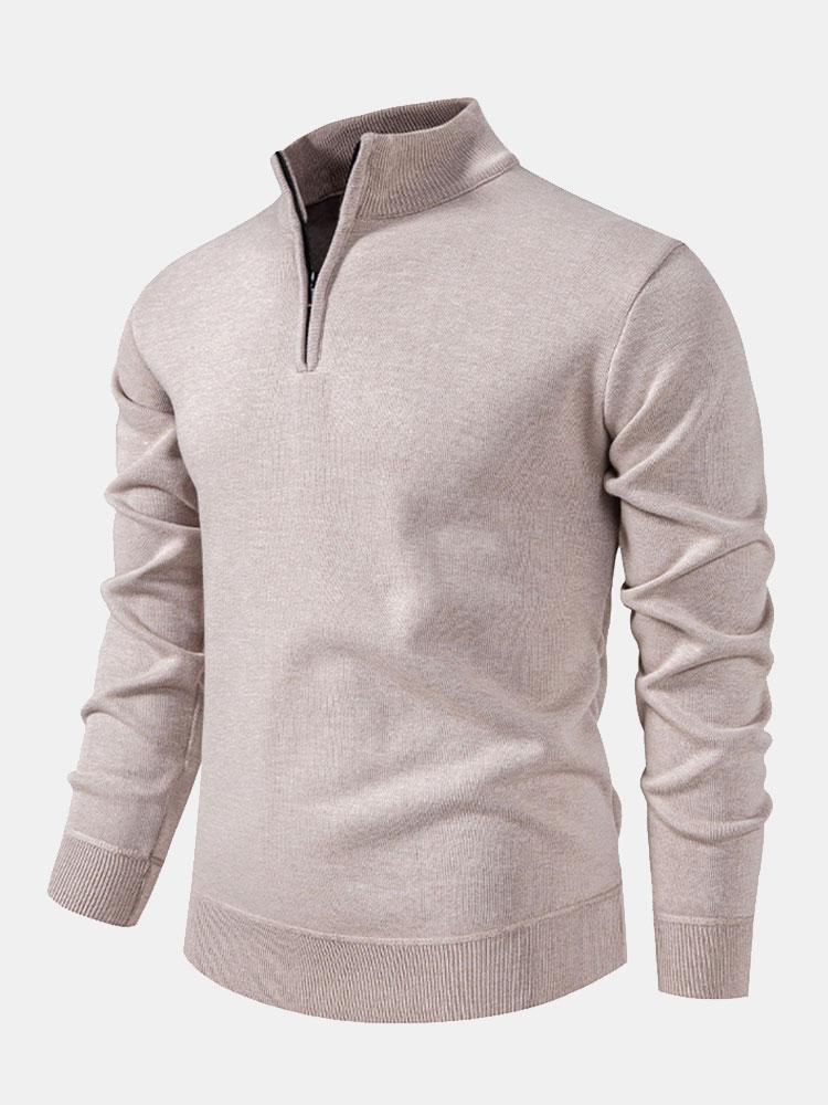 Edward | Relax Fit Zip Up Neck Sweater