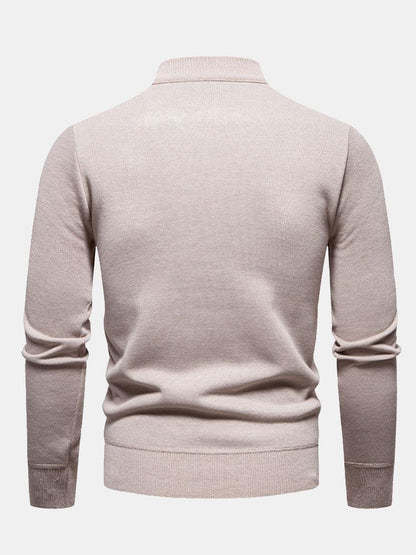 Edward | Relax Fit Zip Up Neck Sweater