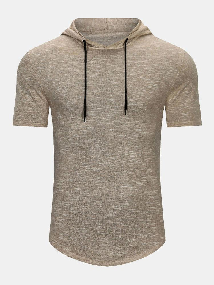 Theodore | Slim Fit Knit Hooded T-Shirt