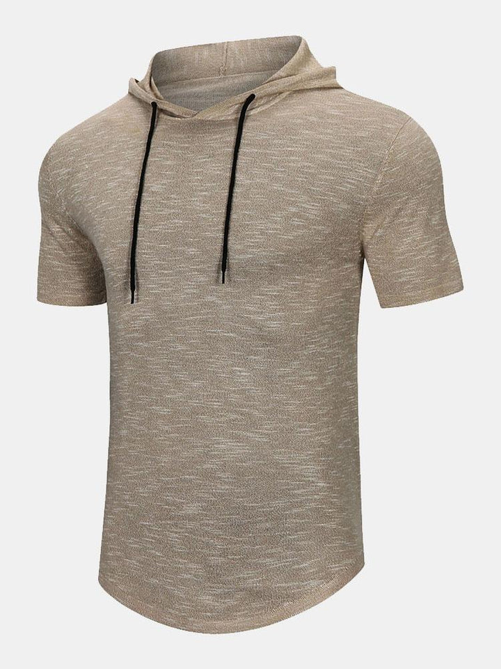 Theodore | Slim Fit Knit Hooded T-Shirt