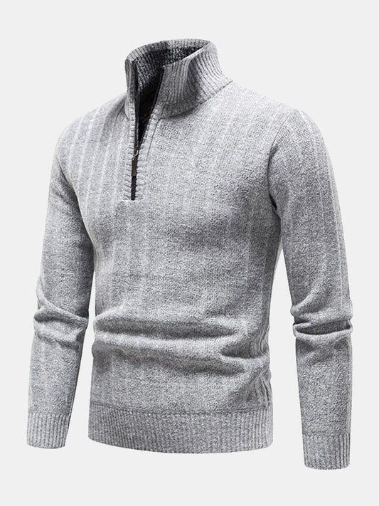 Alan | Textured Quarter Zip Jumper