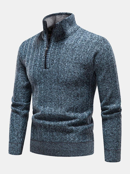 Alan | Textured Quarter Zip Jumper