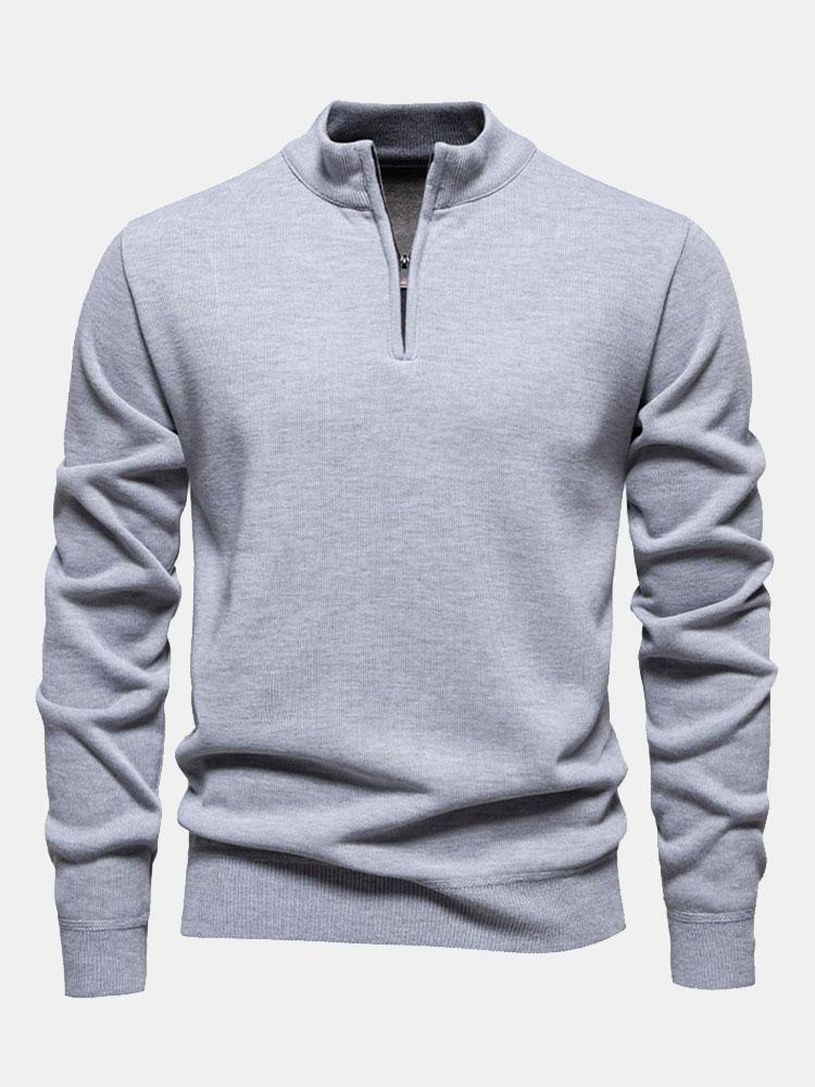 Edward | Relax Fit Zip Up Neck Sweater