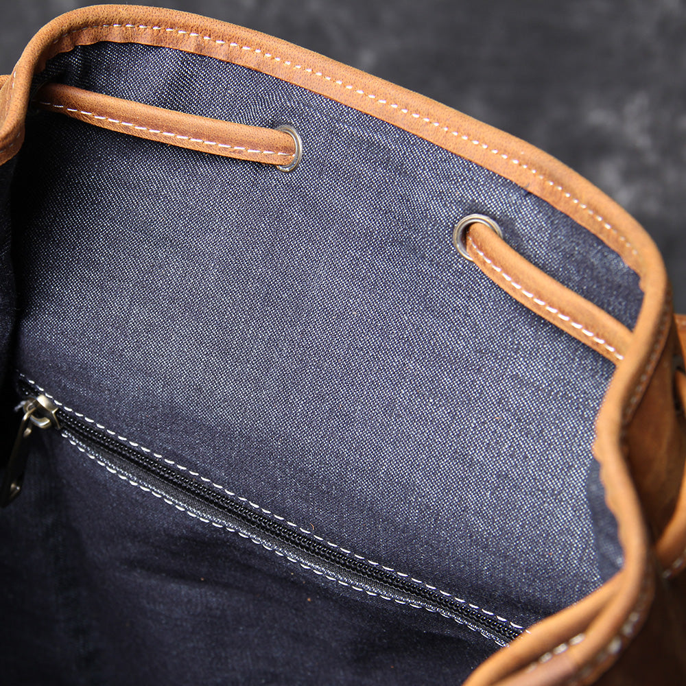 Edric | Leather Knapsack