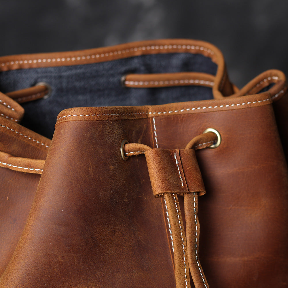 Edric | Leather Knapsack