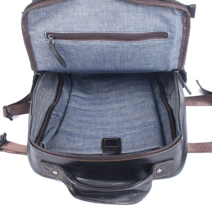 Tristan | Mens Black Leather Backpack