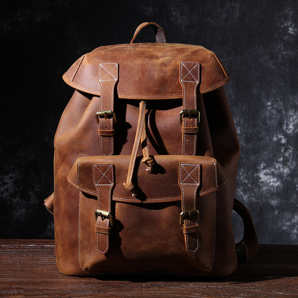 Edric | Leather Knapsack