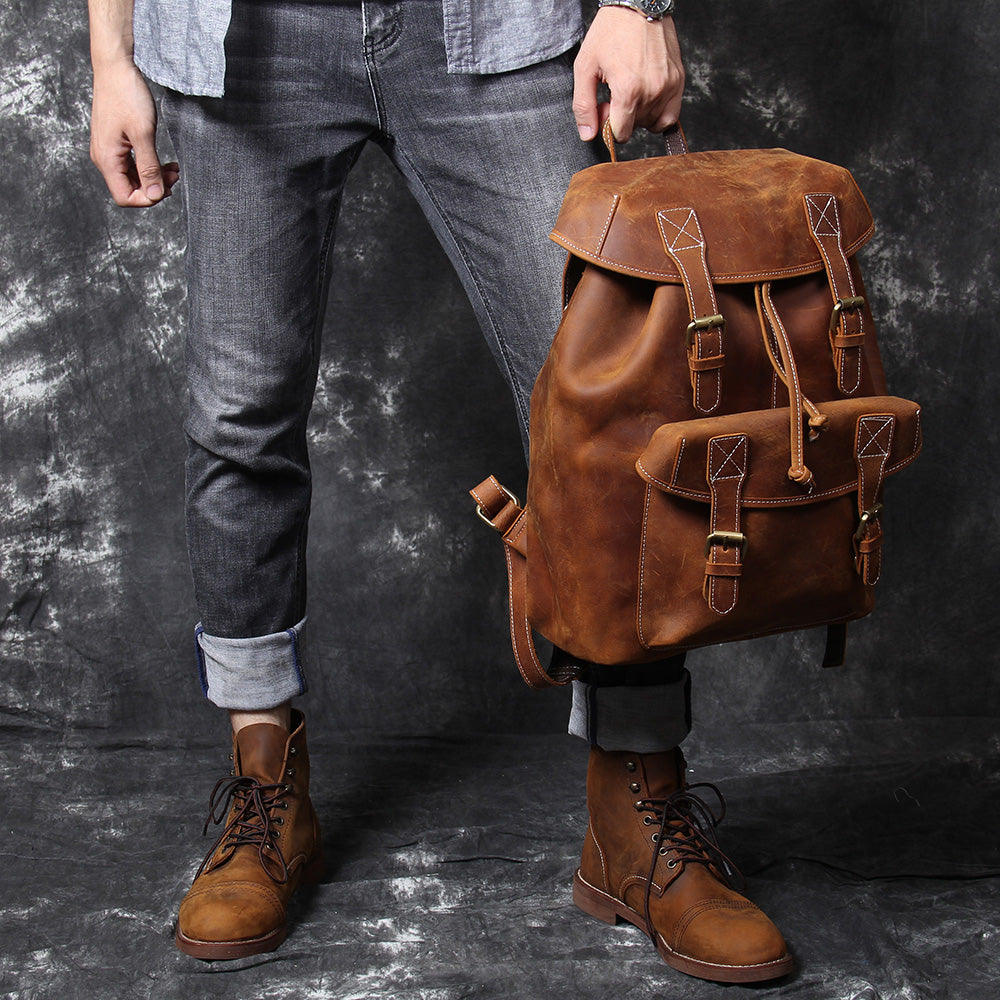 Edric | Leather Knapsack