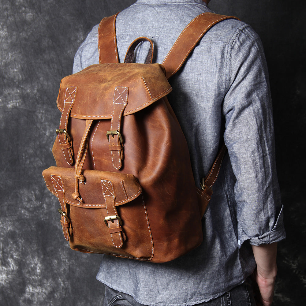 Edric | Leather Knapsack