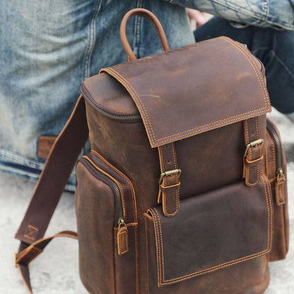 Reed | Leather Laptop Backpack