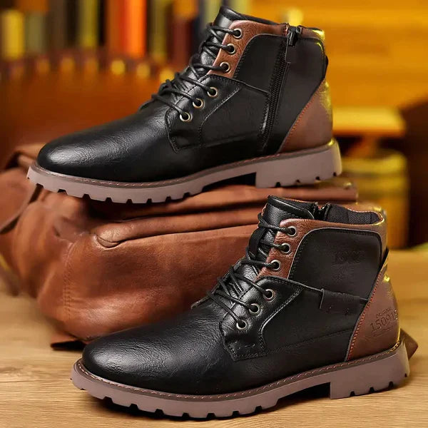 Tiberius |  Rugged Leather Lace-Up Boots