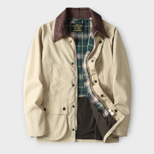 Lennard | Classic Men's Utility Jacket with Plaid Lining