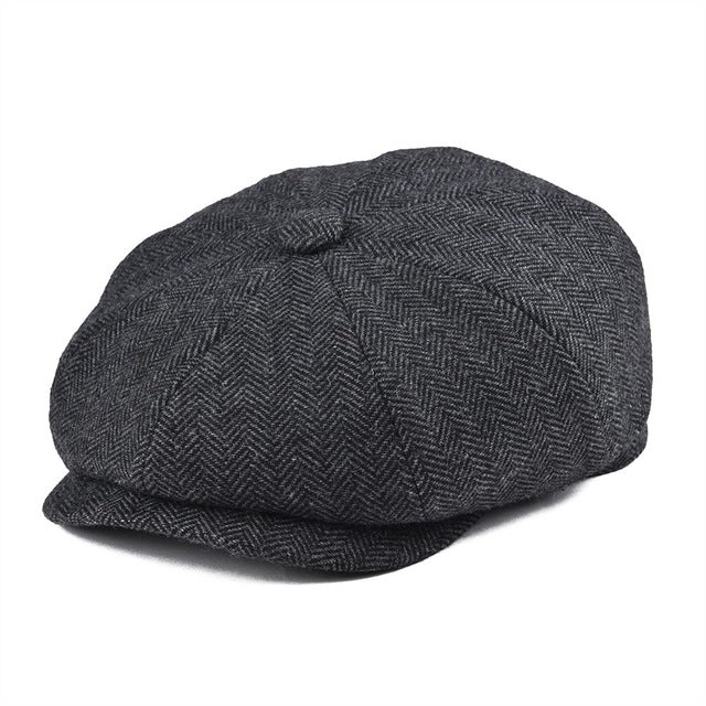 Billy | Men's Classic Herringbone Flat Cap