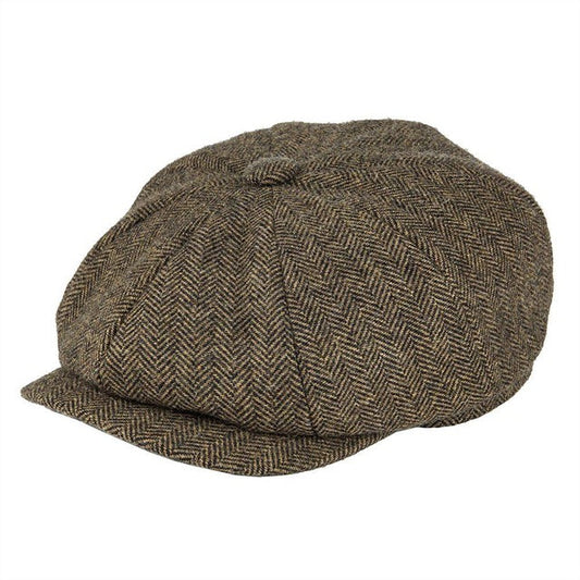 Billy | Men's Classic Herringbone Flat Cap