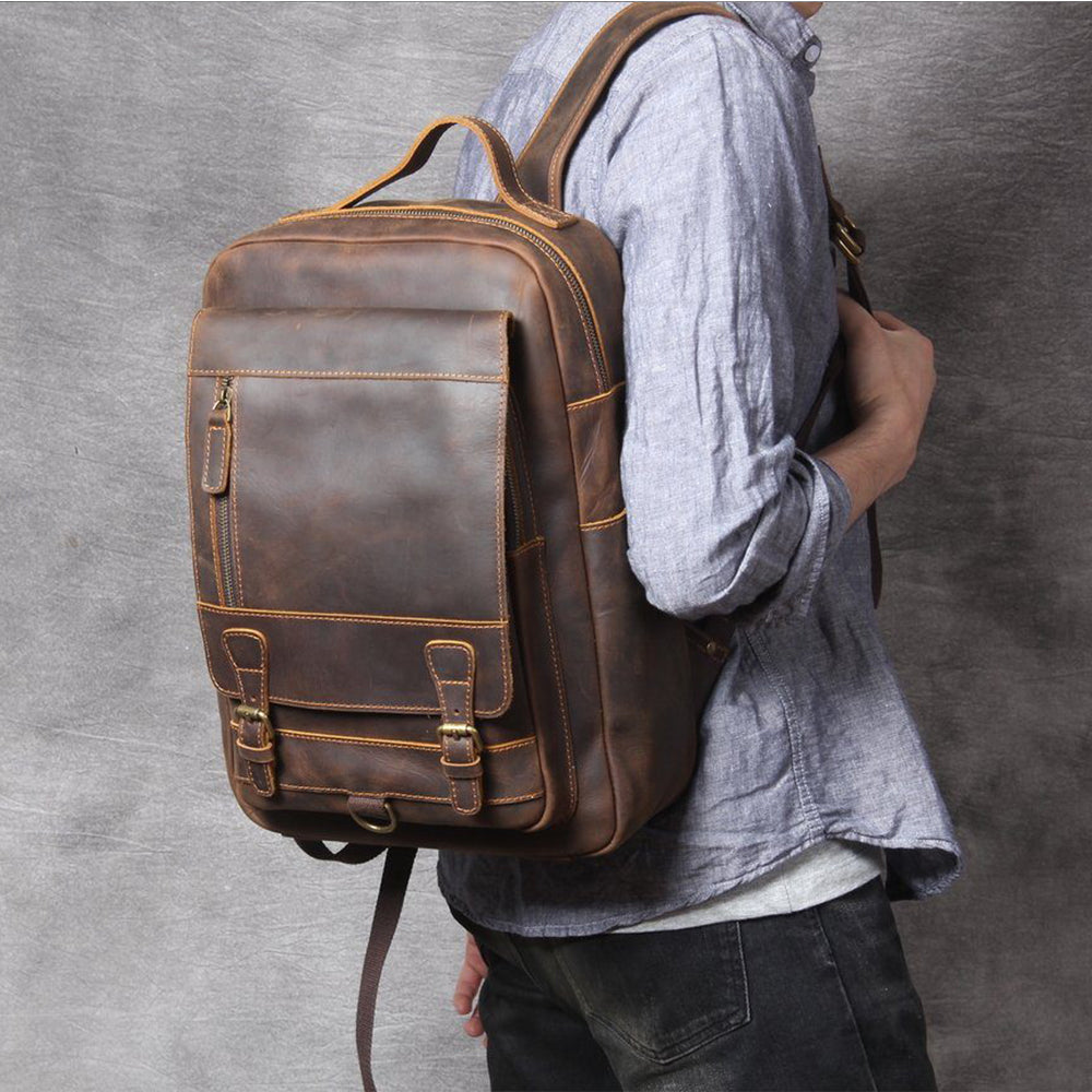 Dominic | Tan Leather Backpack