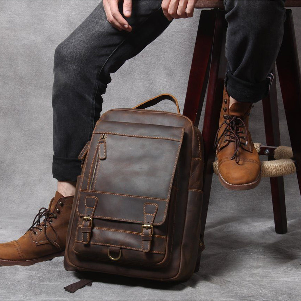 Dominic | Tan Leather Backpack